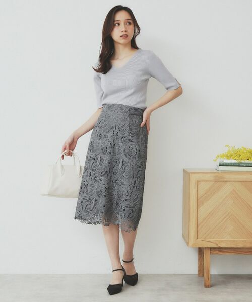 index / インデックス ニット・セーター | 《5色展開》Vネックリブニット【洗濯機洗い可】 | 詳細6