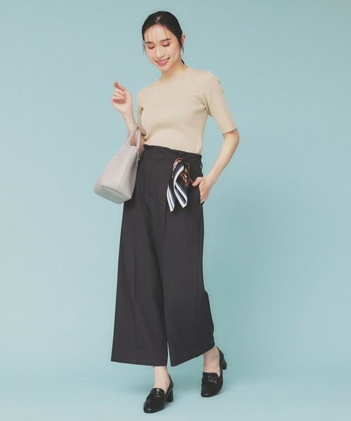 index / インデックス ニット・セーター | 《ツインセット》アシメチュールキャミ×ラメリブニット【洗濯機洗い可】 | 詳細11