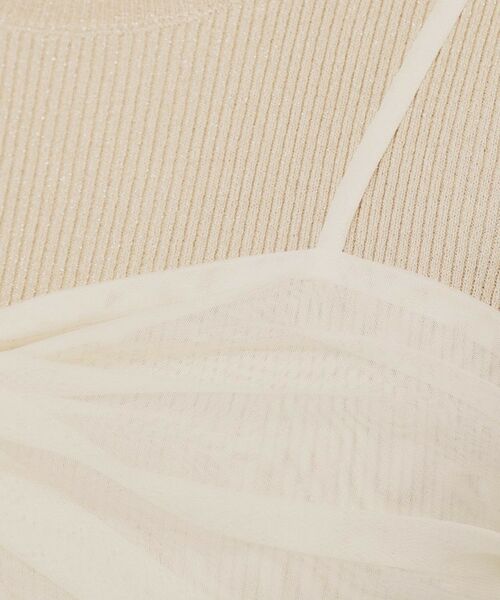 index / インデックス ニット・セーター | 《ツインセット》アシメチュールキャミ×ラメリブニット【洗濯機洗い可】 | 詳細12