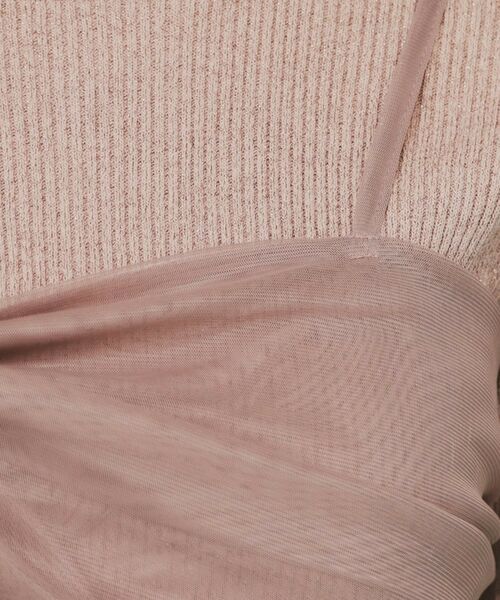 index / インデックス ニット・セーター | 《ツインセット》アシメチュールキャミ×ラメリブニット【洗濯機洗い可】 | 詳細18