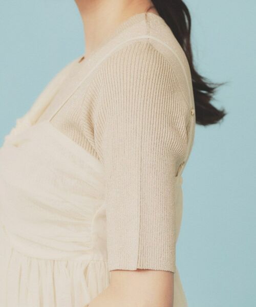 index / インデックス ニット・セーター | 《ツインセット》アシメチュールキャミ×ラメリブニット【洗濯機洗い可】 | 詳細24