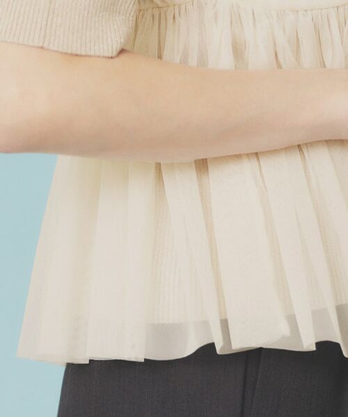 index / インデックス ニット・セーター | 《ツインセット》アシメチュールキャミ×ラメリブニット【洗濯機洗い可】 | 詳細25