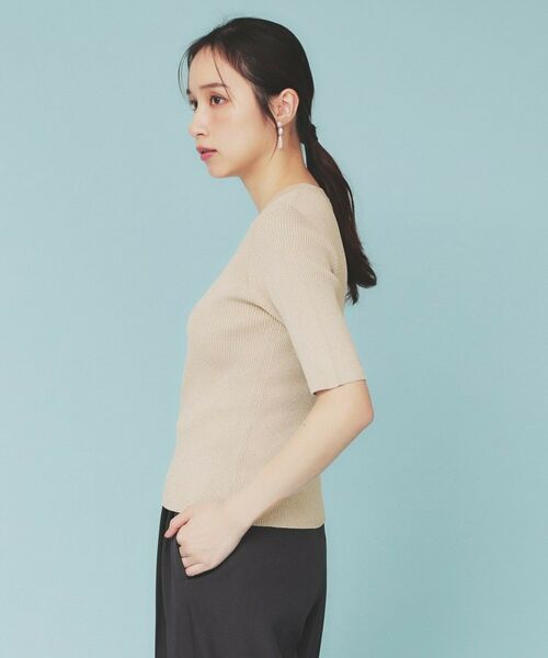 index / インデックス ニット・セーター | 《ツインセット》アシメチュールキャミ×ラメリブニット【洗濯機洗い可】 | 詳細28