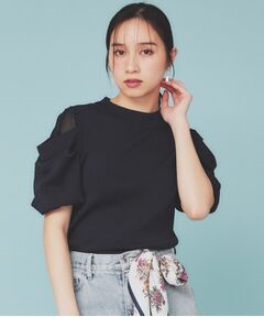 index / インデックス ニット・セーター | シアーレイヤードスリーブニット【洗濯機洗い可】