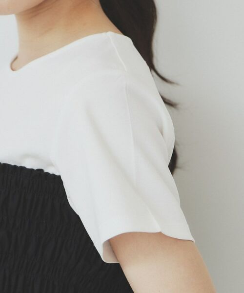 index / インデックス カットソー | シャーリングドッキングペプラムトップス【洗濯機洗い可】 | 詳細21