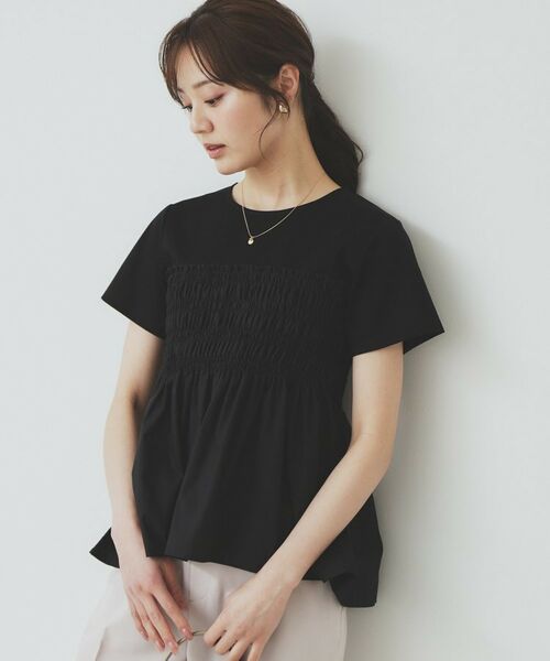 index/インデックス シャーリングドッキングペプラムトップス【洗濯機洗い可】 ブラック(019) 40(L) index/インデックス シャーリングドッキングペプラムトップス【洗濯機洗い可】 ブラック(019) 40(L)