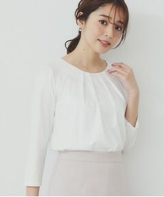 index / インデックス シャツ・ブラウス | パール調チェーン付きフロントタックトップス【洗濯機洗い可】