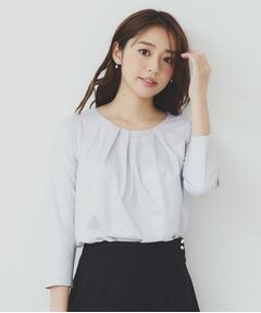 index / インデックス シャツ・ブラウス | パール調チェーン付きフロントタックトップス【洗濯機洗い可】