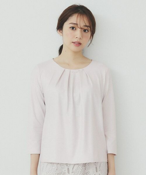 index / インデックス シャツ・ブラウス | パール調チェーン付きフロントタックトップス【洗濯機洗い可】 | 詳細17