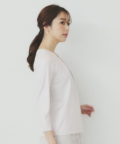 index / インデックス シャツ・ブラウス | パール調チェーン付きフロントタックトップス【洗濯機洗い可】 | 詳細18