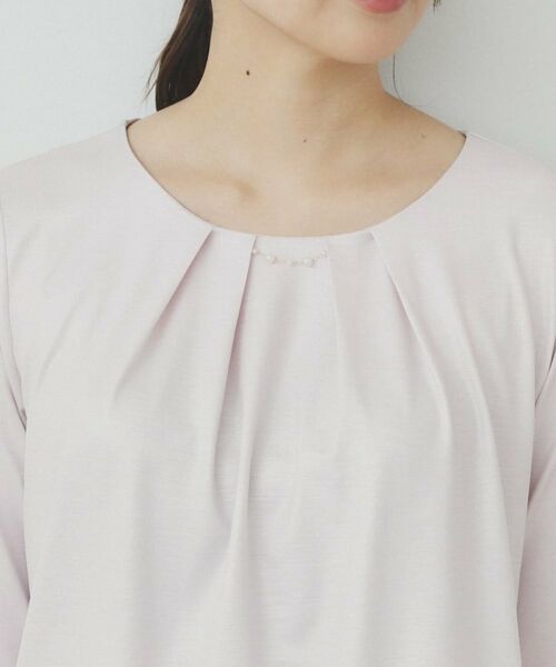 index / インデックス シャツ・ブラウス | パール調チェーン付きフロントタックトップス【洗濯機洗い可】 | 詳細20
