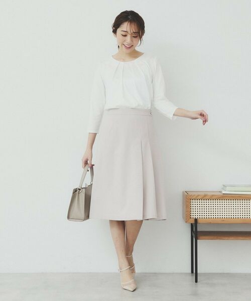 index / インデックス シャツ・ブラウス | パール調チェーン付きフロントタックトップス【洗濯機洗い可】 | 詳細3