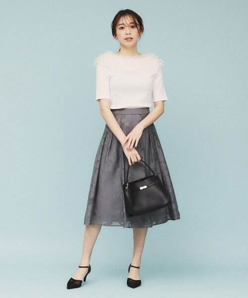 index / インデックス カットソー | 《美人百花掲載》チュールフリルリブトップス【洗濯機洗い可】 | 詳細4