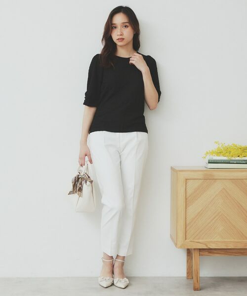 index / インデックス カットソー | シボジャカードタックギャザートップス【洗濯機洗い可】 | 詳細10