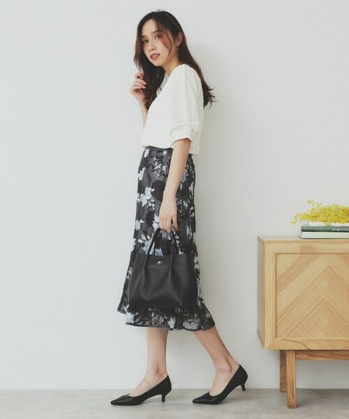 index / インデックス カットソー | シボジャカードタックギャザートップス【洗濯機洗い可】 | 詳細3