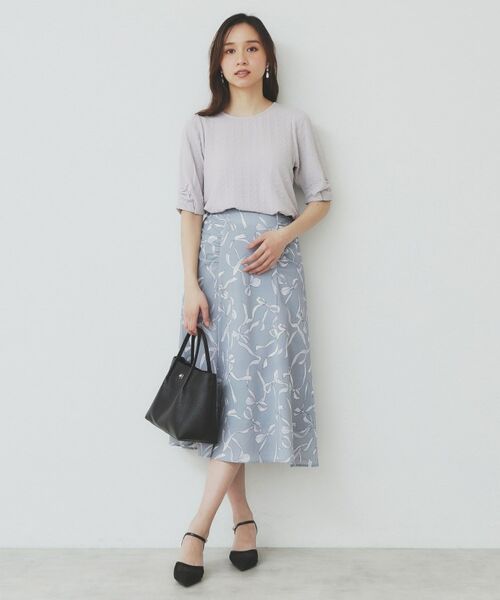 index / インデックス カットソー | シボジャカードタックギャザートップス【洗濯機洗い可】 | 詳細6