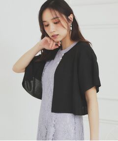 index / インデックス カーディガン・ボレロ | シャイニーショートボレロ/前後2WAY【洗濯機洗い可/抗ピル】