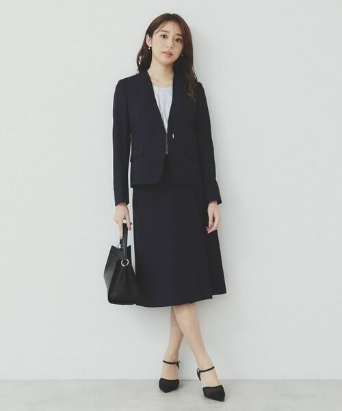 index / インデックス ノーカラージャケット | ストレッチノーカラージャケット/セットアップ対応可【洗える/イージーアイロン/抗ピル】 | 詳細13