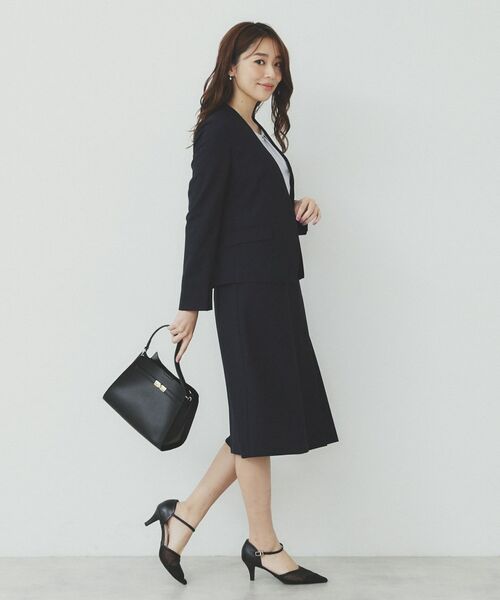 index / インデックス ノーカラージャケット | ストレッチノーカラージャケット/セットアップ対応可【洗える/イージーアイロン/抗ピル】 | 詳細14