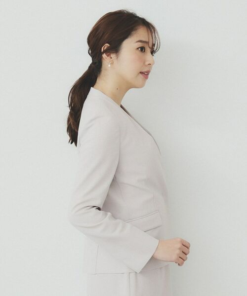 index / インデックス ノーカラージャケット | ストレッチノーカラージャケット/セットアップ対応可【洗える/イージーアイロン/抗ピル】 | 詳細18