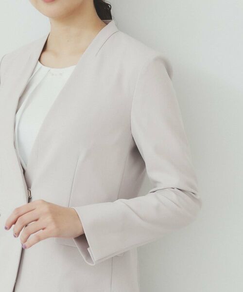 index / インデックス ノーカラージャケット | ストレッチノーカラージャケット/セットアップ対応可【洗える/イージーアイロン/抗ピル】 | 詳細21
