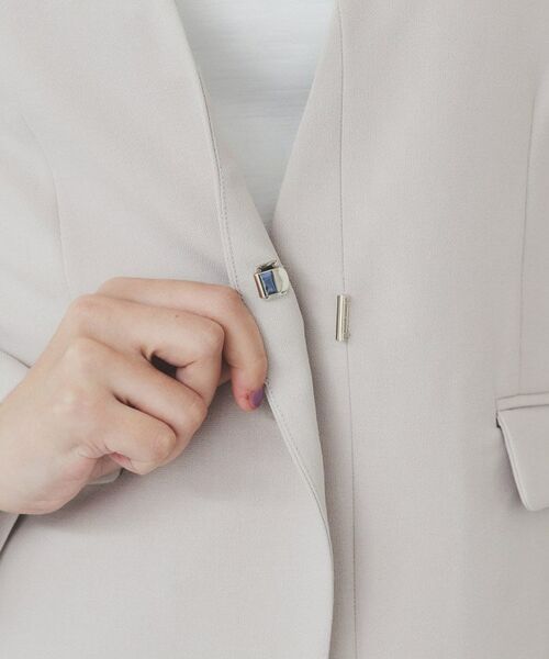index / インデックス ノーカラージャケット | ストレッチノーカラージャケット/セットアップ対応可【洗える/イージーアイロン/抗ピル】 | 詳細25