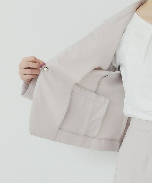 index / インデックス ノーカラージャケット | ストレッチノーカラージャケット/セットアップ対応可【洗える/イージーアイロン/抗ピル】 | 詳細27