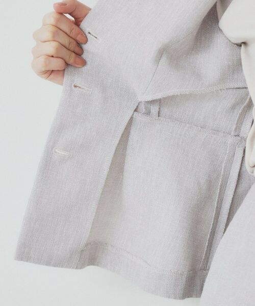 index / インデックス ベスト | 麻混ラメツイードペプラムジレ/セットアップ対応【洗濯機洗い可】 | 詳細15