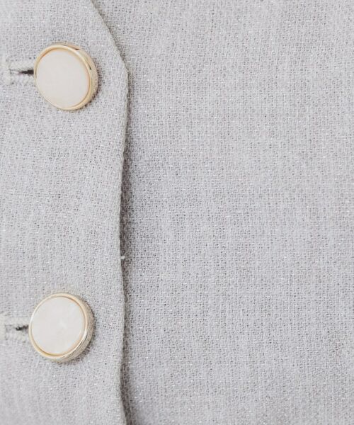 index / インデックス ベスト | 麻混ラメツイードペプラムジレ/セットアップ対応【洗濯機洗い可】 | 詳細16