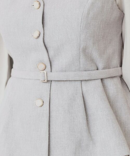 index / インデックス ベスト | 麻混ラメツイードペプラムジレ/セットアップ対応【洗濯機洗い可】 | 詳細22