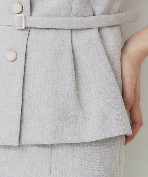 index / インデックス ベスト | 麻混ラメツイードペプラムジレ/セットアップ対応【洗濯機洗い可】 | 詳細23