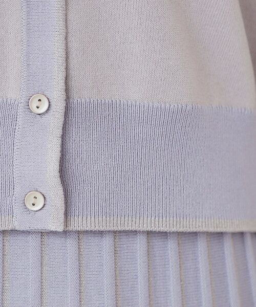 index / インデックス セットアップ | 《ツインセット》カーディガン×バイカラーニットワンピース【洗濯機洗い可/抗ピル】 | 詳細12