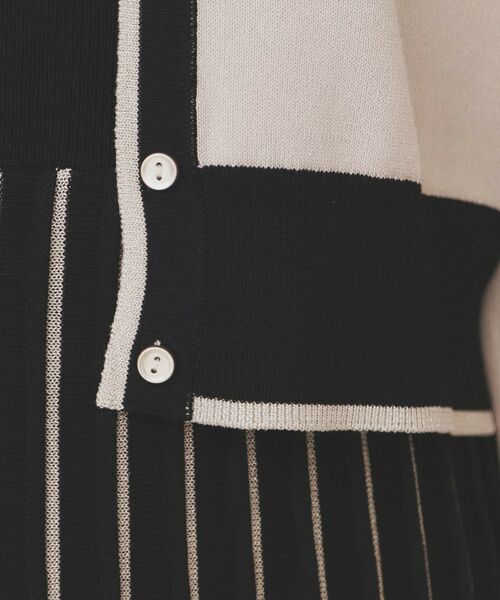 index / インデックス セットアップ | 《ツインセット》カーディガン×バイカラーニットワンピース【洗濯機洗い可/抗ピル】 | 詳細17