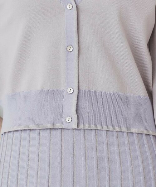 index / インデックス セットアップ | 《ツインセット》カーディガン×バイカラーニットワンピース【洗濯機洗い可/抗ピル】 | 詳細24