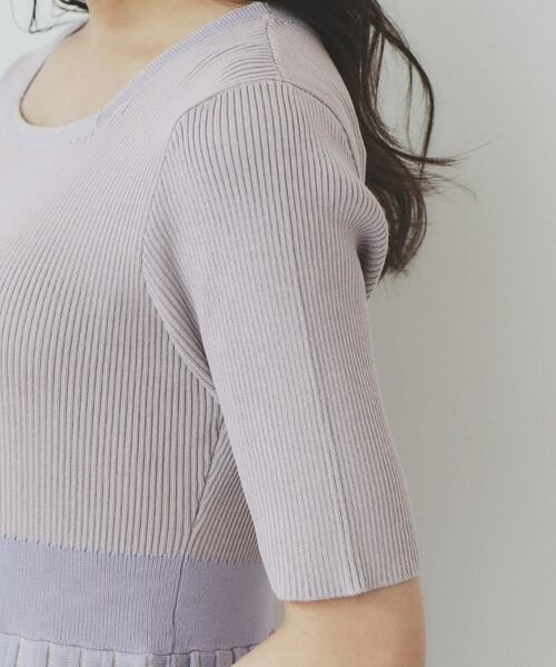 index / インデックス セットアップ | 《ツインセット》カーディガン×バイカラーニットワンピース【洗濯機洗い可/抗ピル】 | 詳細29