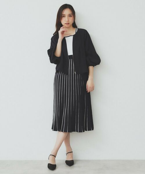 index / インデックス セットアップ | 《ツインセット》カーディガン×バイカラーニットワンピース【洗濯機洗い可/抗ピル】 | 詳細5