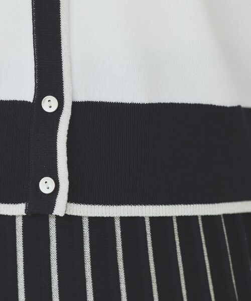 index / インデックス セットアップ | 《ツインセット》カーディガン×バイカラーニットワンピース【洗濯機洗い可/抗ピル】 | 詳細6