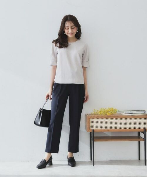 index / インデックス パンツ | ストレッチテーパードパンツ/セットアップ対応可【洗濯機洗い可/イージーアイロン/抗ピル】 | 詳細12