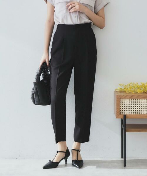 index / インデックス パンツ | ストレッチテーパードパンツ/セットアップ対応可【洗濯機洗い可/イージーアイロン/抗ピル】 | 詳細15