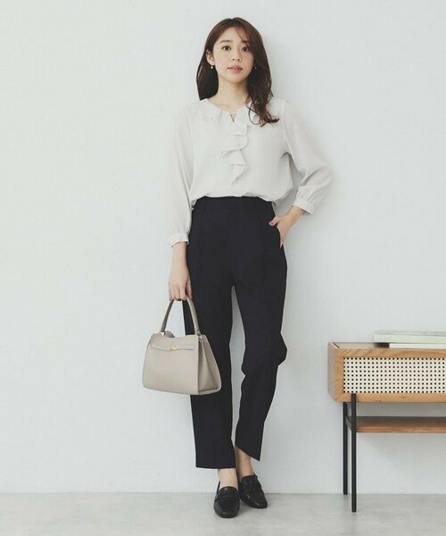 index / インデックス パンツ | ストレッチテーパードパンツ/セットアップ対応可【洗濯機洗い可/イージーアイロン/抗ピル】 | 詳細17