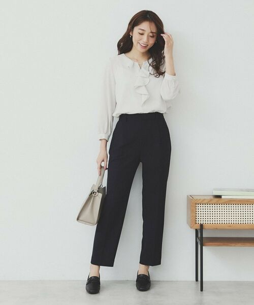 index / インデックス パンツ | ストレッチテーパードパンツ/セットアップ対応可【洗濯機洗い可/イージーアイロン/抗ピル】 | 詳細18