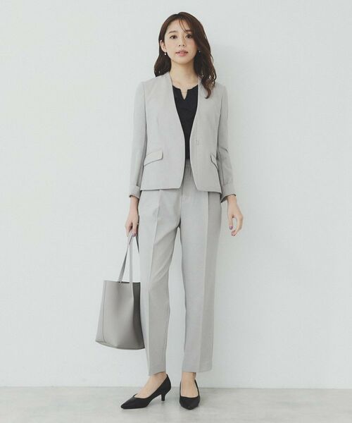 index / インデックス パンツ | ストレッチテーパードパンツ/セットアップ対応可【洗濯機洗い可/イージーアイロン/抗ピル】 | 詳細3