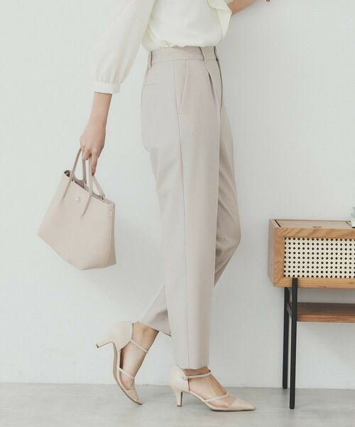 index / インデックス パンツ | ストレッチテーパードパンツ/セットアップ対応可【洗濯機洗い可/イージーアイロン/抗ピル】 | 詳細5