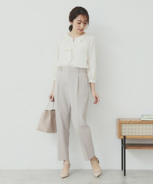 index / インデックス パンツ | ストレッチテーパードパンツ/セットアップ対応可【洗濯機洗い可/イージーアイロン/抗ピル】 | 詳細6