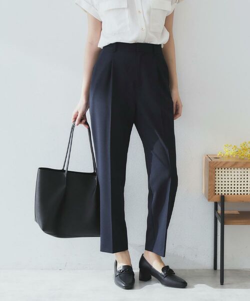 index / インデックス パンツ | ストレッチテーパードパンツ/セットアップ対応可【洗濯機洗い可/イージーアイロン/抗ピル】 | 詳細9