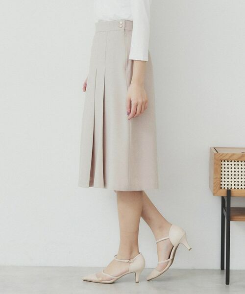 index / インデックス ミニ・ひざ丈スカート | Aラインフレアスカート/セットアップ対応可【洗濯機洗い可/イージーアイロン/抗ピル】 | 詳細16