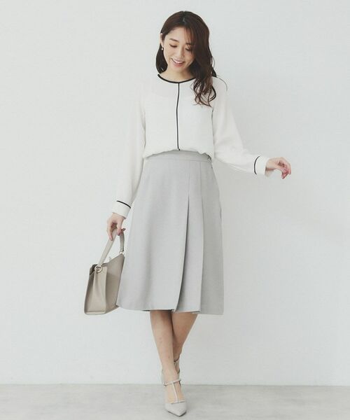 index / インデックス ミニ・ひざ丈スカート | Aラインフレアスカート/セットアップ対応可【洗濯機洗い可/イージーアイロン/抗ピル】 | 詳細2