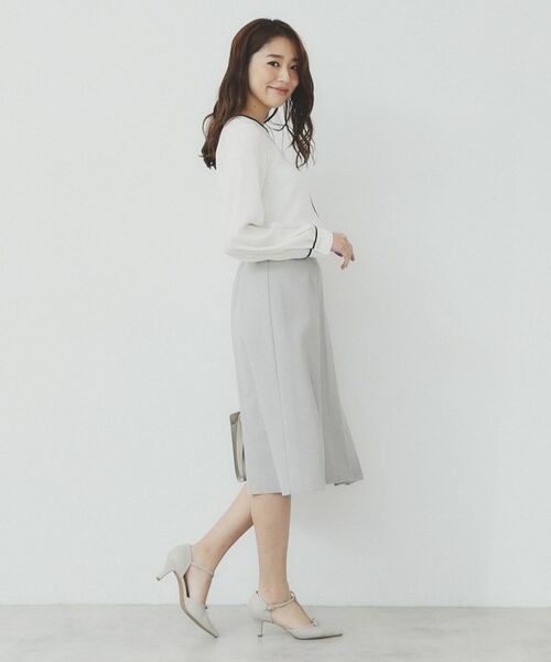 index / インデックス ミニ・ひざ丈スカート | Aラインフレアスカート/セットアップ対応可【洗濯機洗い可/イージーアイロン/抗ピル】 | 詳細3