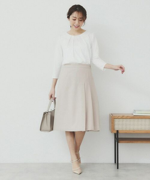 index / インデックス ミニ・ひざ丈スカート | Aラインフレアスカート/セットアップ対応可【洗濯機洗い可/イージーアイロン/抗ピル】 | 詳細8