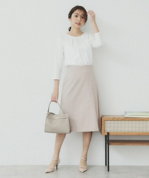 index / インデックス ミニ・ひざ丈スカート | Aラインフレアスカート/セットアップ対応可【洗濯機洗い可/イージーアイロン/抗ピル】 | 詳細9